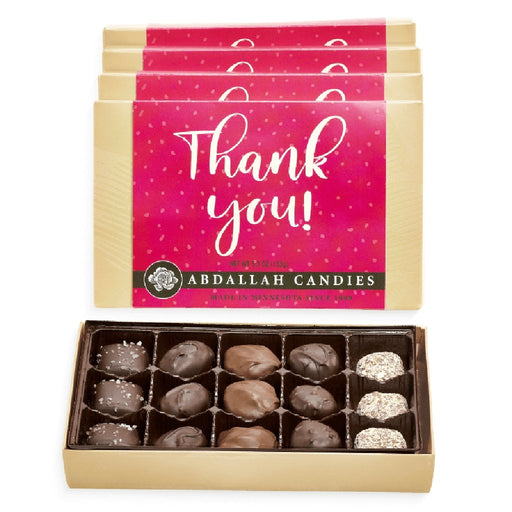 Abdallah Candies : Greeting Card Box "Thank You" Chocolate Assortment -