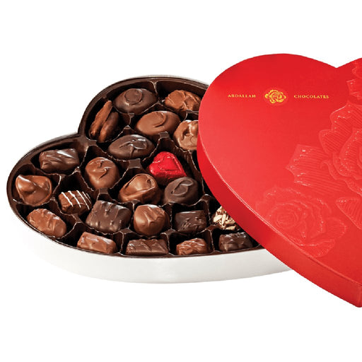 Abdallah Candies : Red Heart Box – Assorted Chocolates - Abdallah Candies : Red Heart Box – Assorted Chocolates - Annies Hallmark and Gretchens Hallmark, Sister Stores