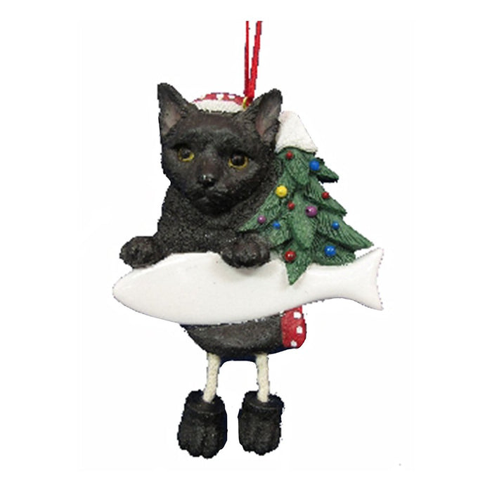Black Cat Dangling Leg Ornament - Black Cat Dangling Leg Ornament