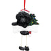 Black Labradoodle Dangling Leg Ornament - Black Labradoodle Dangling Leg Ornament