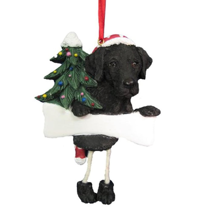 Black Labrador Dangling Leg Ornament - Black Labrador Dangling Leg Ornament