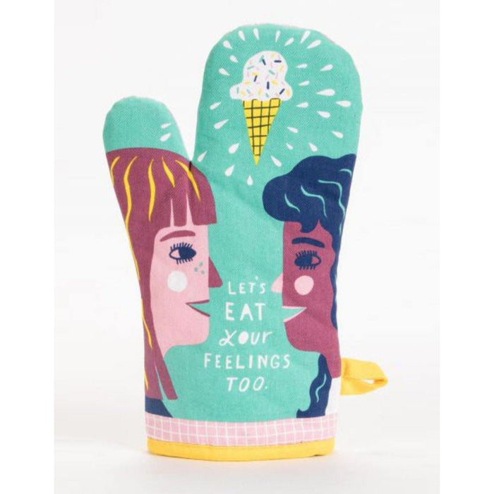 Blue Q : Oven Mitt - "Let's Eat Your Feelings Too" -