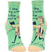 Blue Q : Women's Ankle Socks - "I Like Long Walks To The Library" -