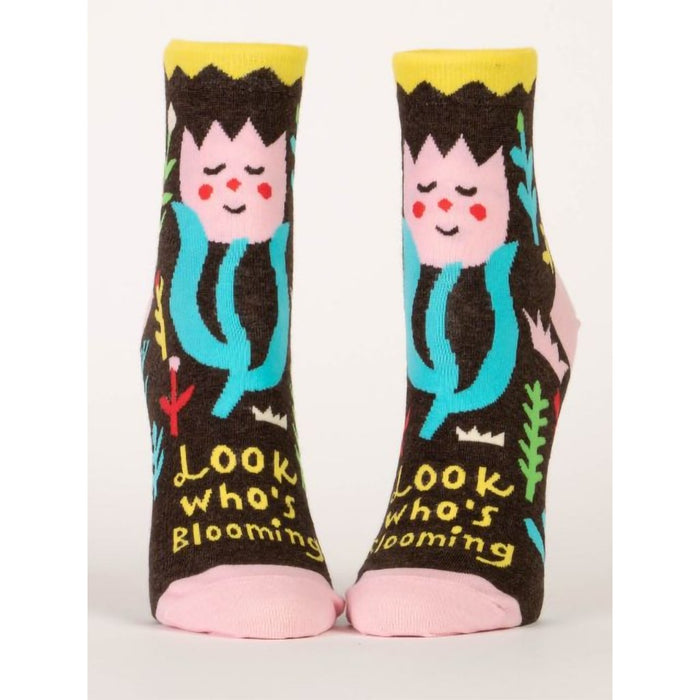 Blue Q : Women's Ankle Socks - "Look Who's Blooming" - Blue Q : Women's Ankle Socks - "Look Who's Blooming"