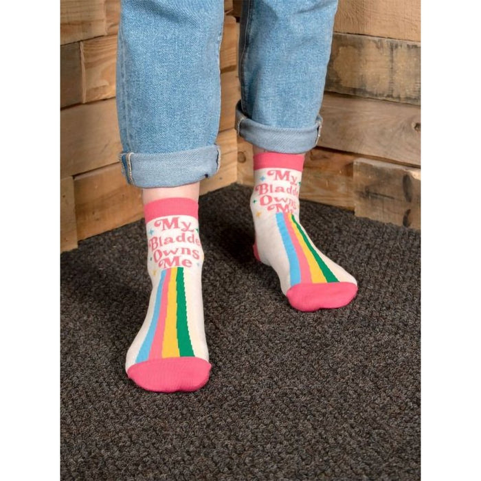 Blue Q : Women's Ankle Socks - "My Bladder Owns Me" - Blue Q : Women's Ankle Socks - "My Bladder Owns Me"