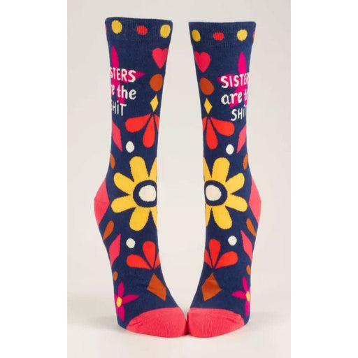 Blue Q : Women's Crew Socks -SISTERS ARE THE SHIT - Blue Q : Women's Crew Socks -SISTERS ARE THE SHIT