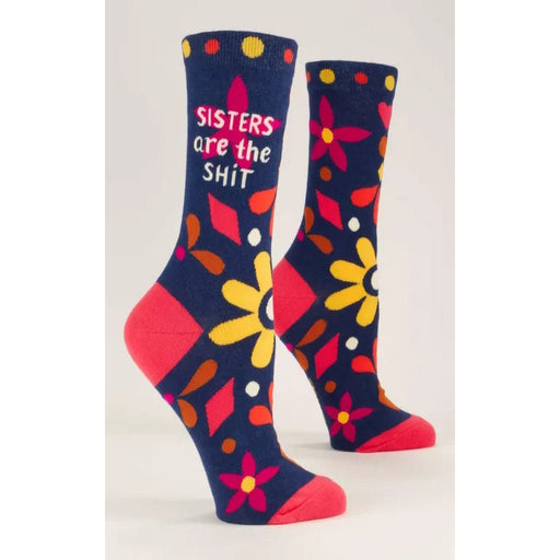 Blue Q : Women's Crew Socks -SISTERS ARE THE SHIT - Blue Q : Women's Crew Socks -SISTERS ARE THE SHIT