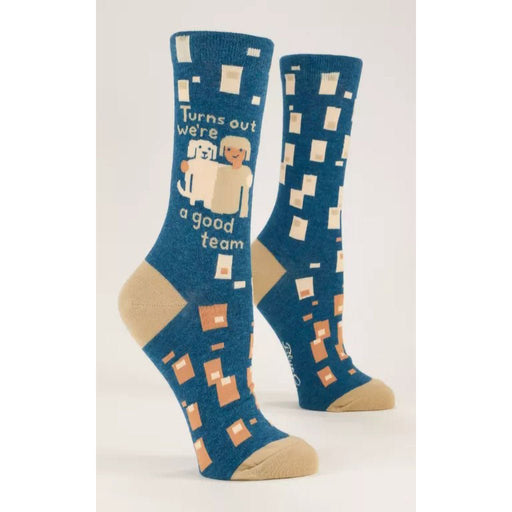 Blue Q : Women's Crew Socks -TURNS OUT WE'RE A GOOD TEAM - Blue Q : Women's Crew Socks -TURNS OUT WE'RE A GOOD TEAM