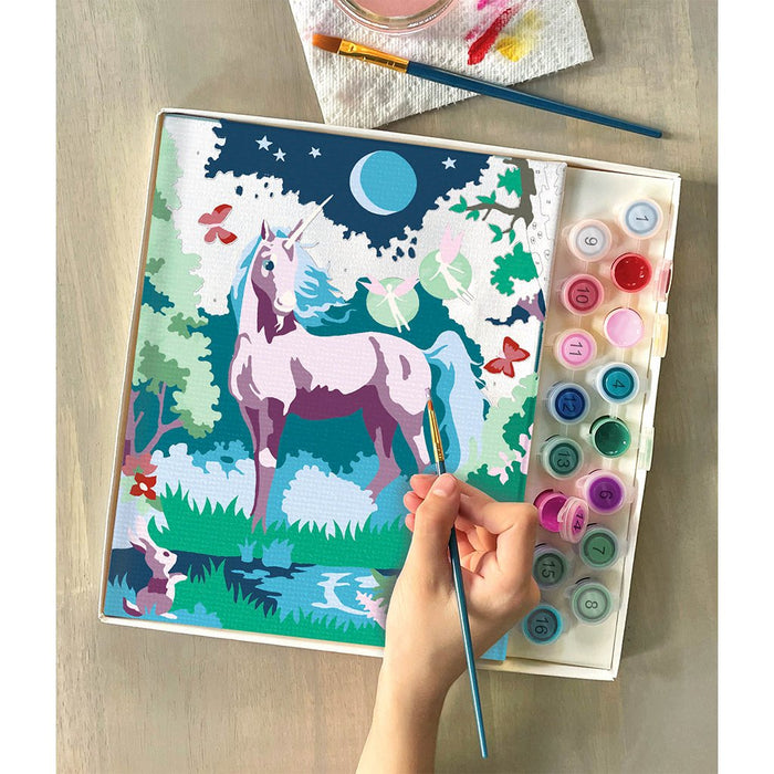 Bright Stripes : HeartArt Paint by Numbers Moonlit Unicorn - Bright Stripes : HeartArt Paint by Numbers Moonlit Unicorn