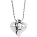 Brighton : Alcazar Heart Badge Clip Necklace in Silver - Brighton : Alcazar Heart Badge Clip Necklace in Silver