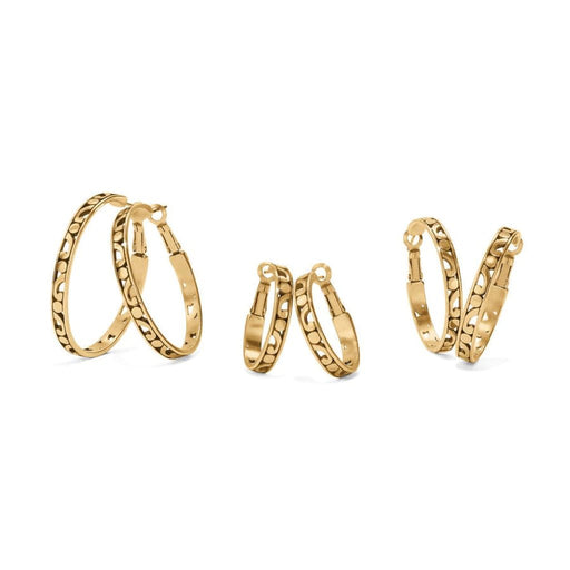 Brighton : Contempo Large Hoop Earrings in gold - Brighton : Contempo Large Hoop Earrings in gold