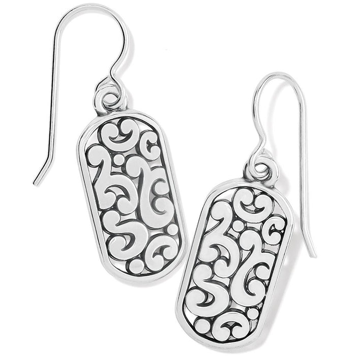 Brighton : Contempo Token Tag French Wire Earrings -
