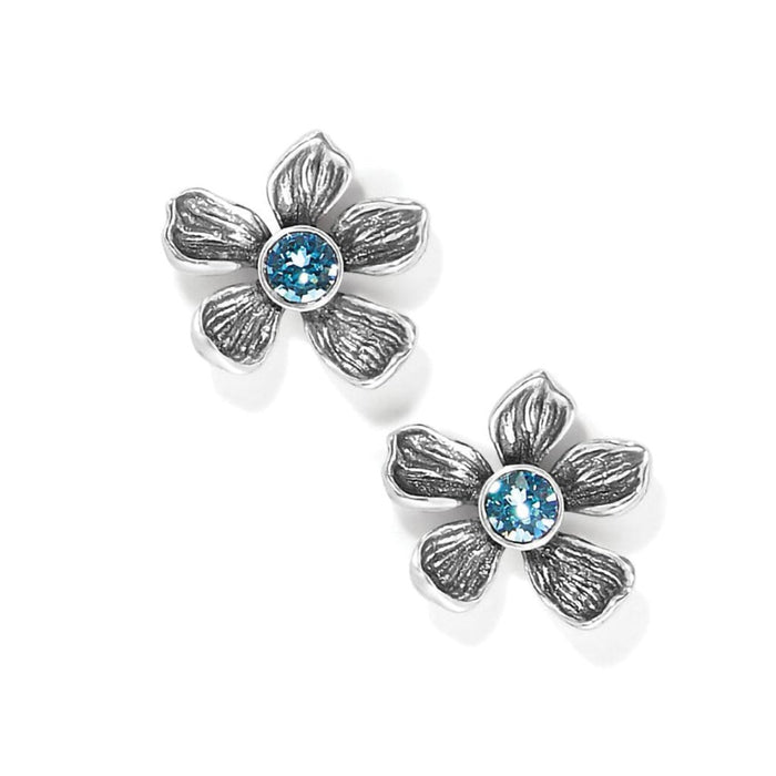 Brighton : Everbloom Jardin Post Earrings in Silver-Blue - Brighton : Everbloom Jardin Post Earrings in Silver-Blue