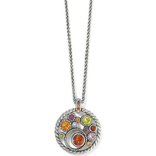 Brighton : Halo Gems Necklace in Silver-Multi - Brighton : Halo Gems Necklace in Silver-Multi