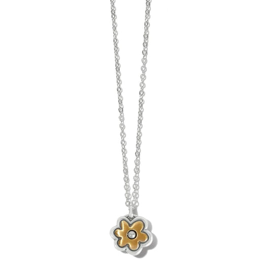 Brighton : Harmony Flower Petite Necklace in Silver - Gold -