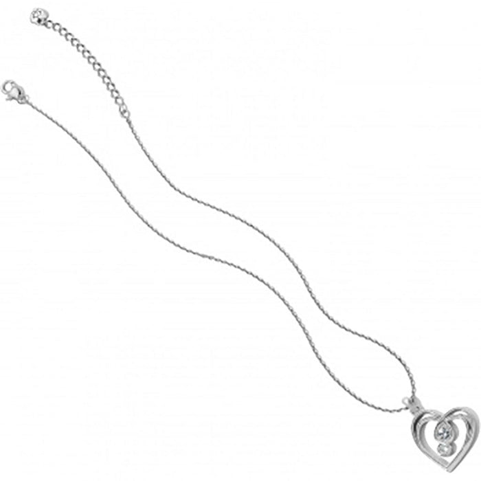 Brighton : Infinity Sparkle Petite Heart Necklace -