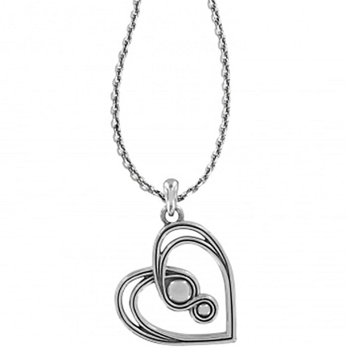 Brighton : Infinity Sparkle Petite Heart Necklace -