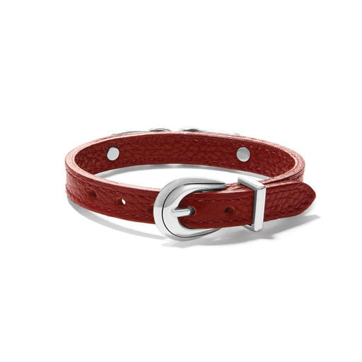 Brighton : Interlok Braid Leather Bracelet in chili pepper - Brighton : Interlok Braid Leather Bracelet in chili pepper