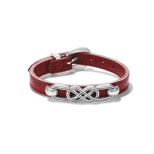 Brighton : Interlok Braid Leather Bracelet in chili pepper - Brighton : Interlok Braid Leather Bracelet in chili pepper