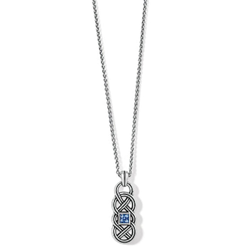 Brighton : Interlok Lustre Necklace in Silver-Light Sapphire -