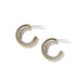 Brighton : Interlok Noir Golden Small Hoop Earrings - Brighton : Interlok Noir Golden Small Hoop Earrings