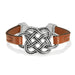 Brighton : Interlok Trellis Leather Bracelet in Brown - Brighton : Interlok Trellis Leather Bracelet in Brown