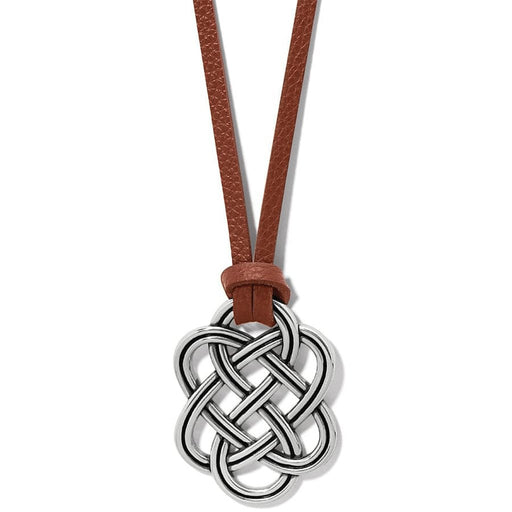 Brighton - Interlok Trellis Leather Necklace in Bourbon - Brighton - Interlok Trellis Leather Necklace in Bourbon