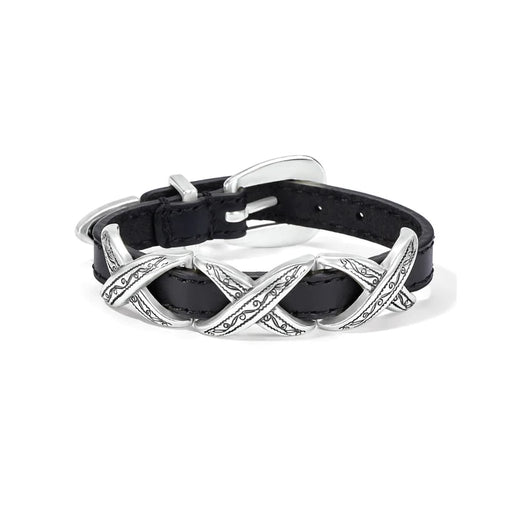 Brighton - Kriss Kross Etched Bandit Bracelet in Black - Brighton - Kriss Kross Etched Bandit Bracelet in Black