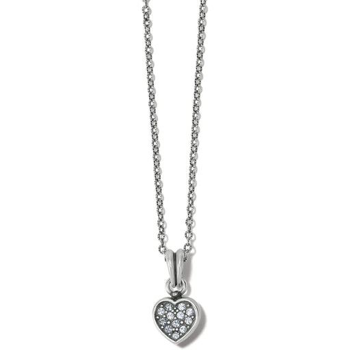 Brighton : Meridian Zenith Heart Necklace in Silver -