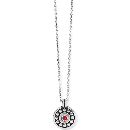 Brighton : Pebble Dot Medali Petite Reversible Necklace in Light Siam (July) -