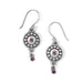 Brighton : Pebble Dot Medali Reversible French Wire Earrings in Amethyst (February) -