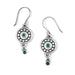 Brighton : Pebble Dot Medali Reversible French Wire Earrings in Emerald (May) -