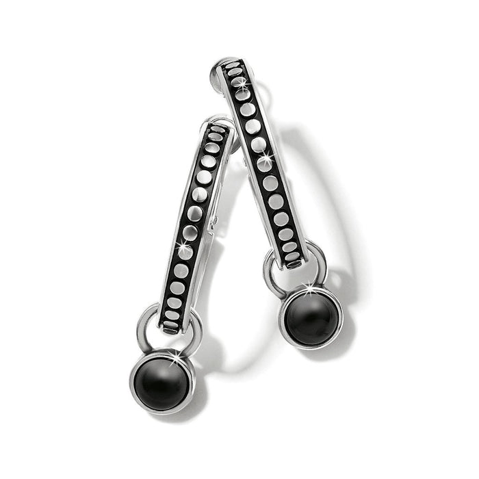 Brighton : Pebble Dot Onyx Reversible Hoop Earrings -