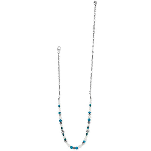 Brighton : Pebble Turquoise And Pearl Necklace -