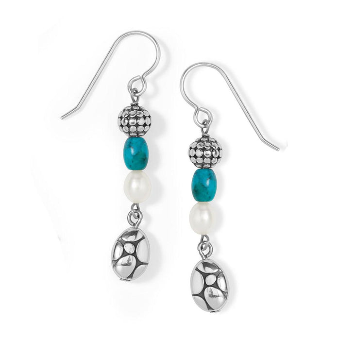 Brighton : Pebble Turquoise Pearl French Wire Earrings -