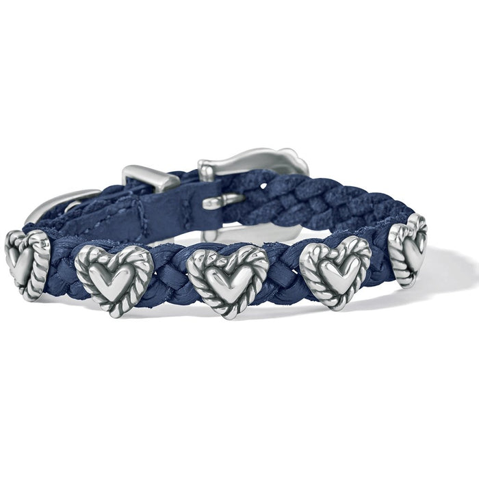 Brighton : Roped Heart Braid Bandit Bracelet in French Blue -