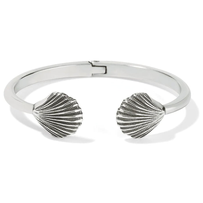 Brighton : Silver Shells Hinged Bangle -