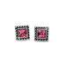 Brighton: Sparkle Square Mini Post Earrings in Silver Pink - Brighton: Sparkle Square Mini Post Earrings in Silver Pink