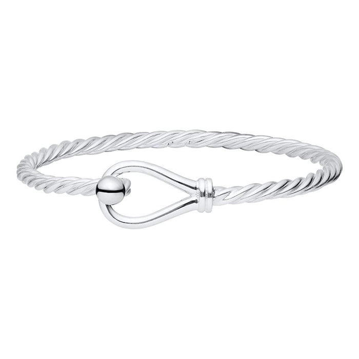 Cape Cod : Evening Tide - Loop and Twist Bracelet in Sterling Silver -