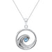 Cape Cod : Evening Tide - Wave and Blue Topaz Necklace -
