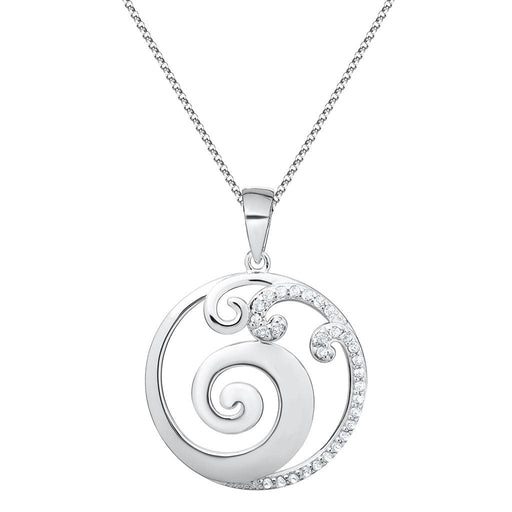 Cape Cod : Evening Tide - Waves and White Topaz Necklace -