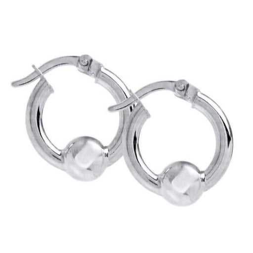 Cape Cod • Lestage : Extra Small Beaded Hoop Earrings in Sterling Silver -