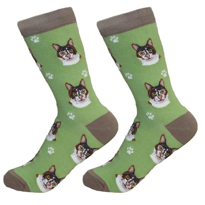 Cat Crew Socks - Calico -