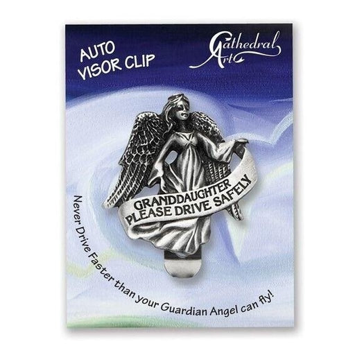 Cathedral Art : "Granddaughter Please Drive Safely" Visor Clip - Cathedral Art : "Granddaughter Please Drive Safely" Visor Clip