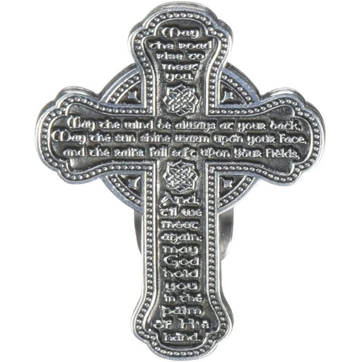 Cathedral Art : Irish Prayer Cross Auto Visor Clip -