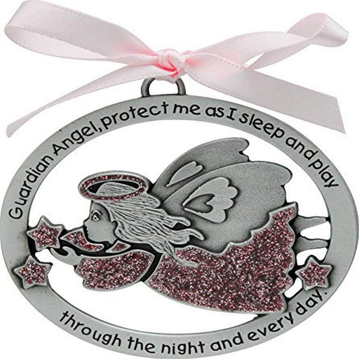 Cathedral Art : Pink Angel Crib Medal -