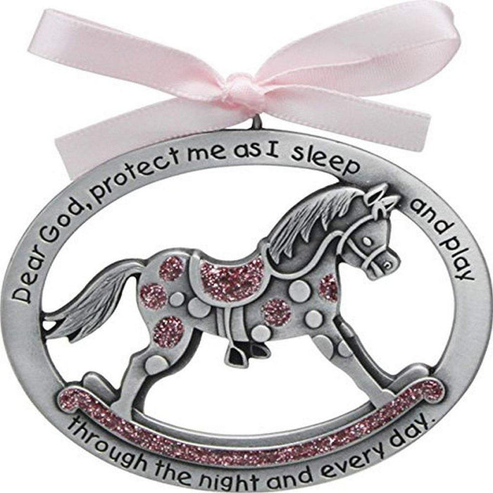 Cathedral Art : Pink Horse Crib Medal -