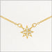 Center Court : Gold CZ Starburst Layers Necklace - Center Court : Gold CZ Starburst Layers Necklace