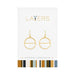 Center Court : Gold Half Stone Circle Dangle Layers Earrings - Center Court : Gold Half Stone Circle Dangle Layers Earrings