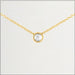 Center Court : Gold Single Crystal Layers Necklace - Center Court : Gold Single Crystal Layers Necklace